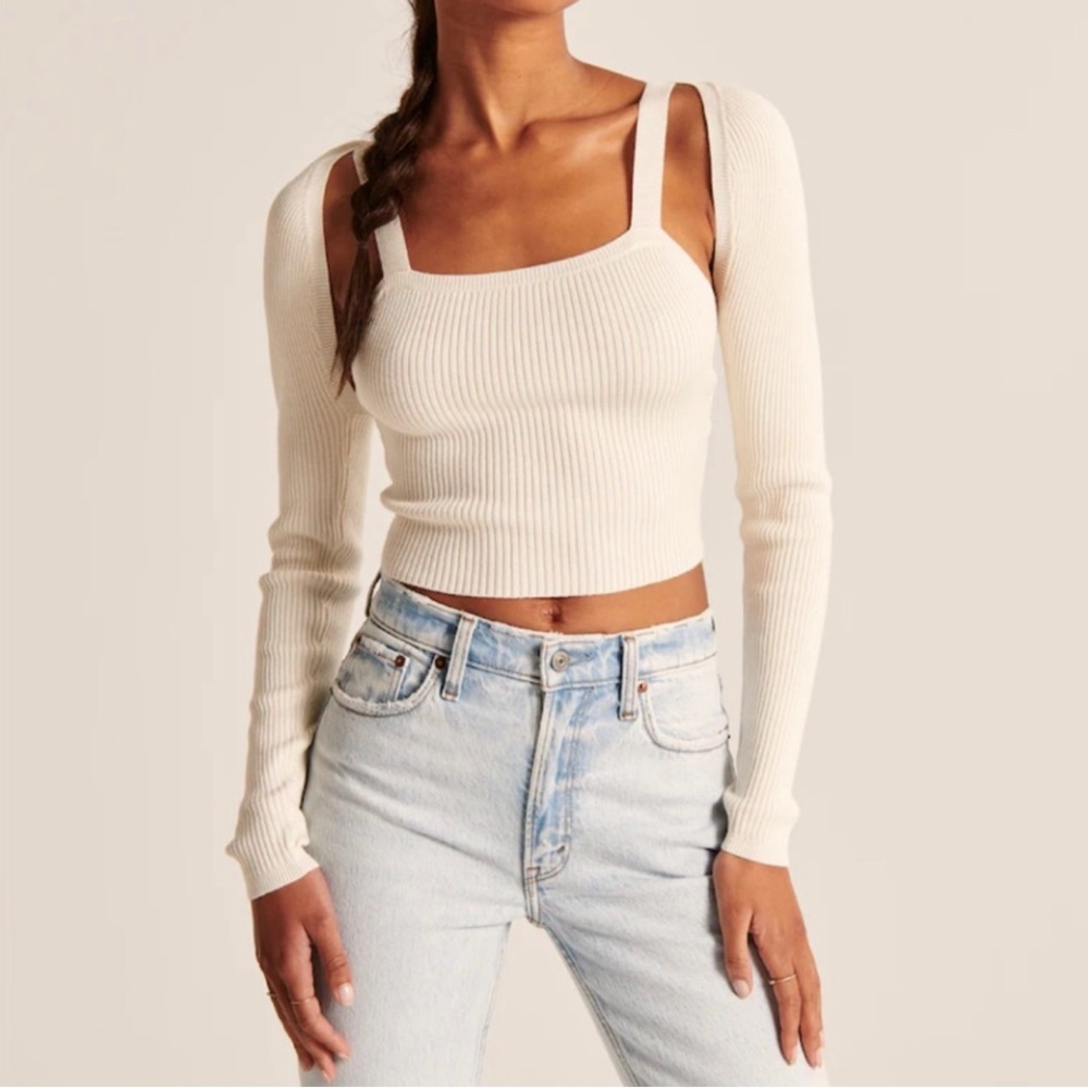 Abercrombie and fitch sweater tank and shrug set